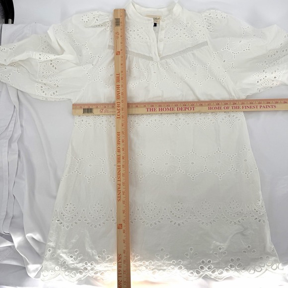 Universal Thread Sz S Eyelet Puff Balloon Sleeve‎ Mini Dress Cottagecore Peasant - Picture 8 of 8